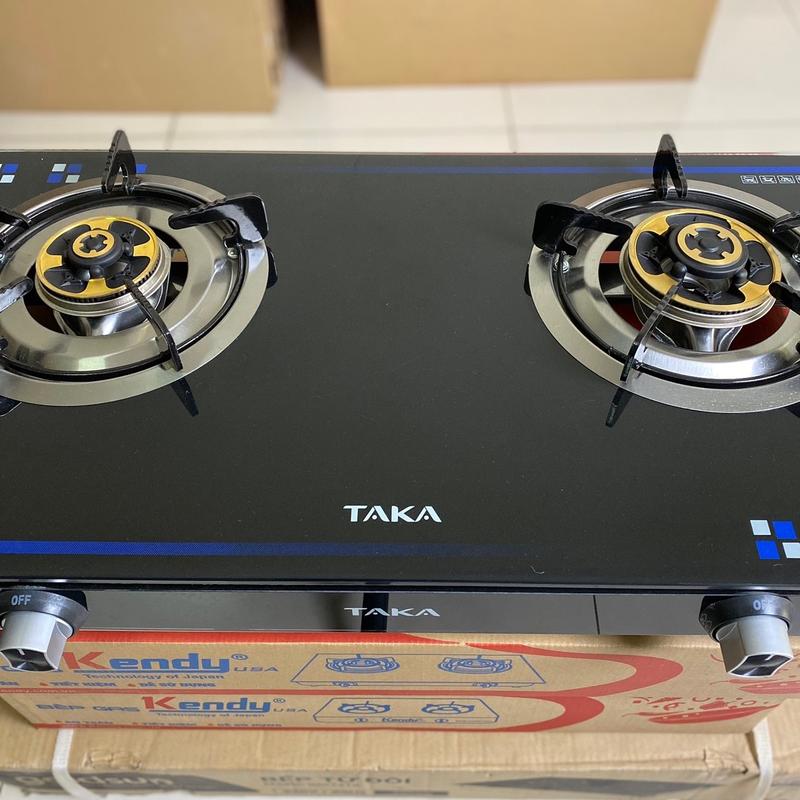 Bếp gas đôi mặt kính TAKA - TK 120A Inox mặt kính dày 8mm Dễ làm sạch kiềng tráng men - mâm chia lửa bằng đồng thích hợp với mọi không gian bếp bếp gá đôi khung bếp bằng INOX không rỉ Bếp Từ