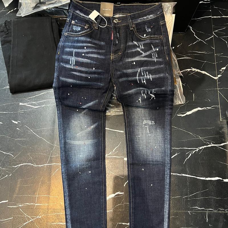 Quần d2 màu xanh vẩy sơn cho nam trong giỏ Menswear 0