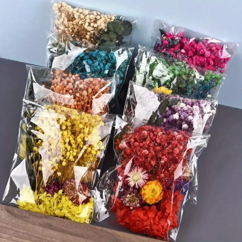 Random Color Mixed Dried Flower Crafts Kit, 1 Pack DIY Decorative Flower Materials, Suitable for Art Projects, Home Decor Supplies