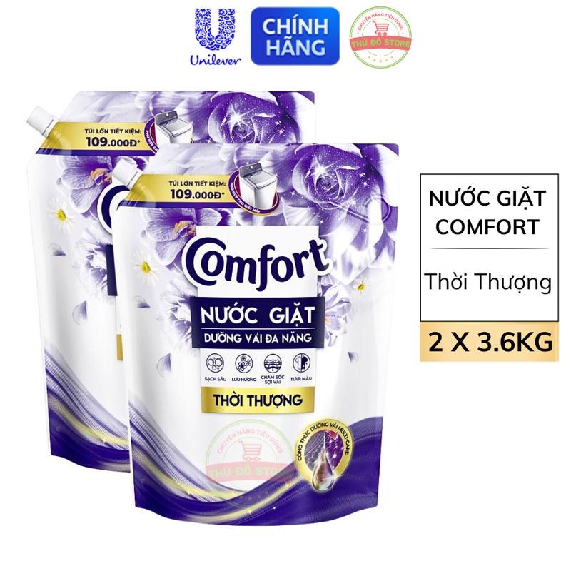 Combo 2 Túi Nước Giặt Comfort Dưỡng Vải Hương Thời Thượng - 2 Túi 3.6Kg