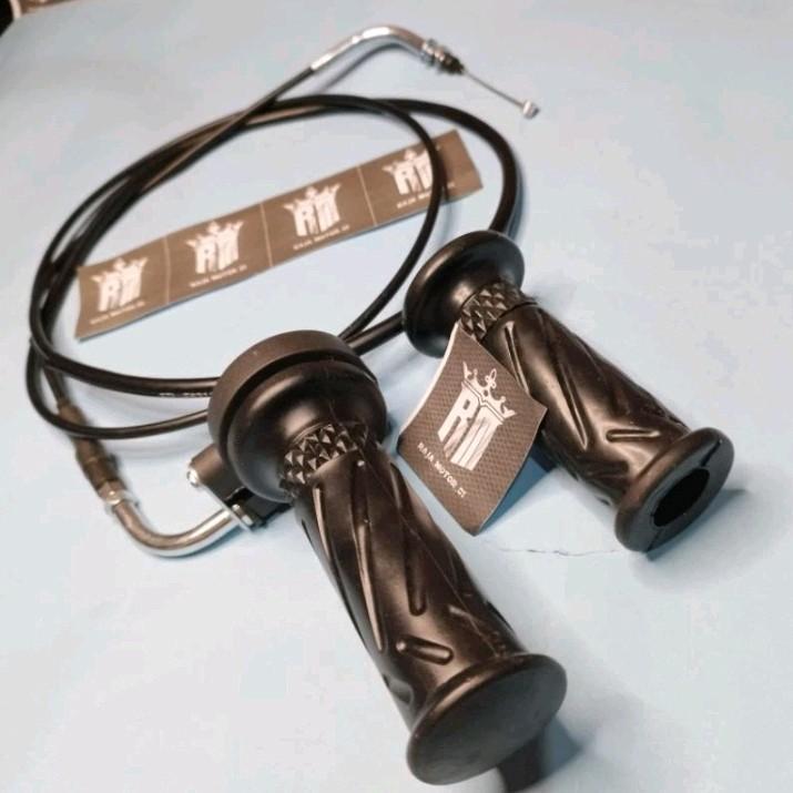 PAKET KABEL GAS 5MX / 5TL + HANDGRIP RUMAH GAS HAND PAD SLONGSONG GAS MIO SMILE KARBU MIO SOUL LAMA MIO SPORTY HIGH QUALITY KUALITAS TERJAMIN 4