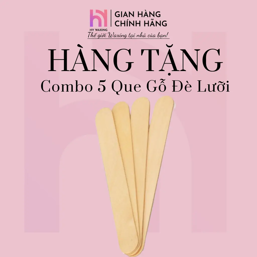 {Quà Tặng Không Bán} Combo 5 Que Gỗ Đè Lưỡi Phết Sáp Tiện Dụng