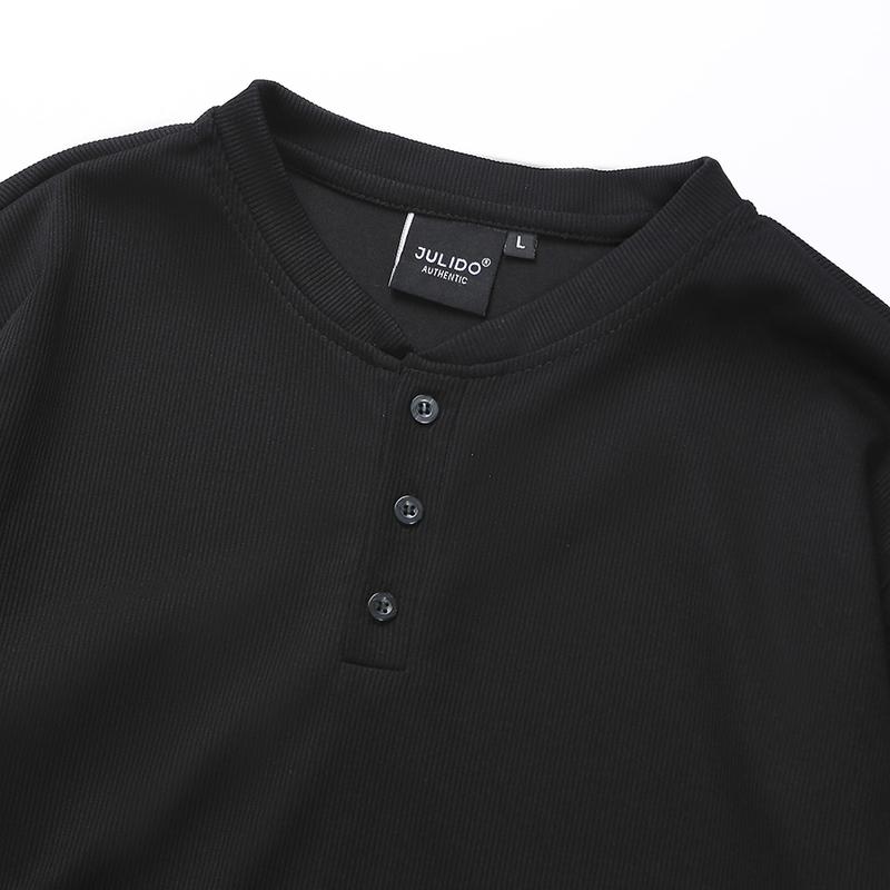Áo thun tăm nam dài tay cổ Henley 3 cúc - JULIDO 4