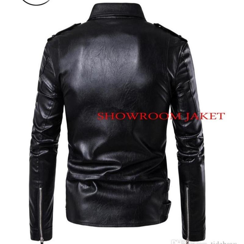JAKET KULIT/JAKET/JAKET KULIT MODEL BARUDAK BANDUNG/JAKET KULIT GARUT Leather Nyaman Waterproof Casual Tebal 1