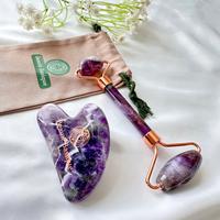 Gambar Guasha & Roller Set Purple Natural Amethyst Facial Wajah - GUASHA&ROLLER dari Beauté Basique Kota Tangerang 1 Tokopedia