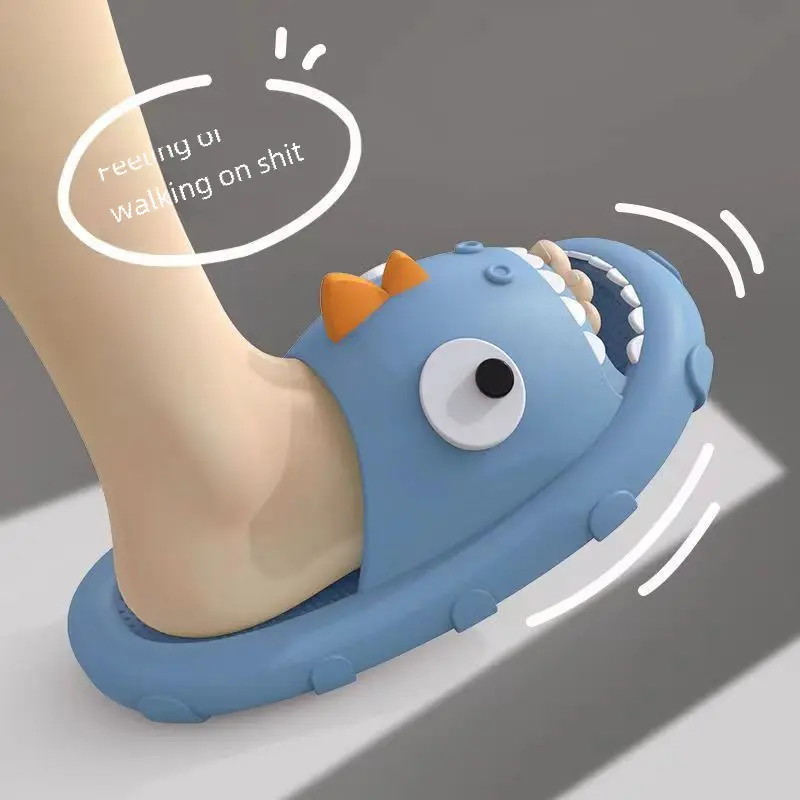 Dép Cá Mập, Dành Cho Phụ Nữ Và Nam Giới, Có Thể Đeo Ngoài Trời, Thoải Mái Cho Mùa Hè, Thiết Kế Hoạt Hình, Thích Hợp Cho Nhà Và Phòng Tắm, Đế Dày Chống Trượt, Dép Cặp Đôi Hoa Slipper DéP Women Có Quai Đồng 2