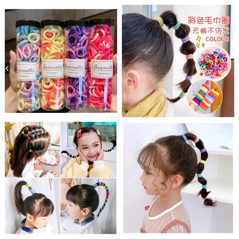 Gói 10 sợi thun cột tóc  mềm cho bé bản to 1