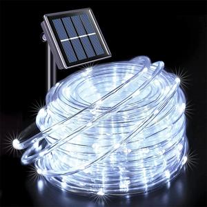 Luz de cuerda solar impermeable, 1 unidad de 7m 50LED de cuerda solar multiusos, luces de tubo de hadas LED para fiesta, jardín, patio, hogar, boda, Navidad, Acción de Gracias, Halloween, decoración de árboles para festividades