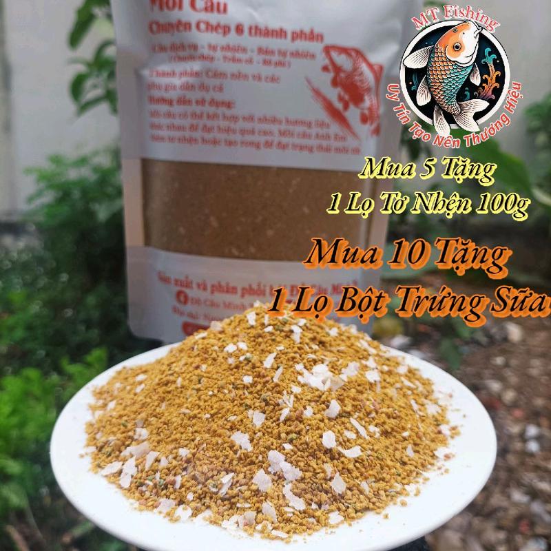 Mồi Câu Cá Chuyên Chép 6 Thành Phần 500g  - Chuyên Chép,Trắm cỏ, .... Đi Câu Bắt Cá Fishing Nam