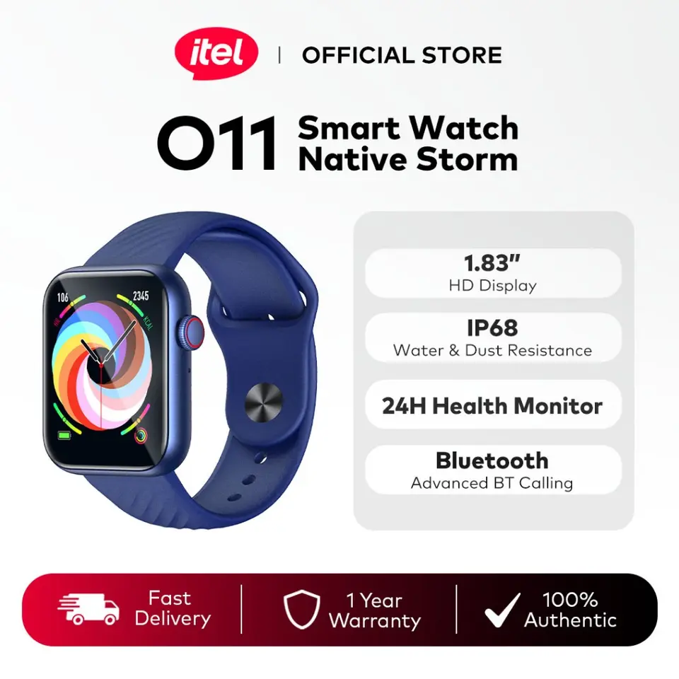 Đồng hồ thông minh itel O11 phiên bản Quby | Màn hình 1.83" | Máy theo dõi sức khỏe | Tuổi thọ pin 30 ngày | IP68