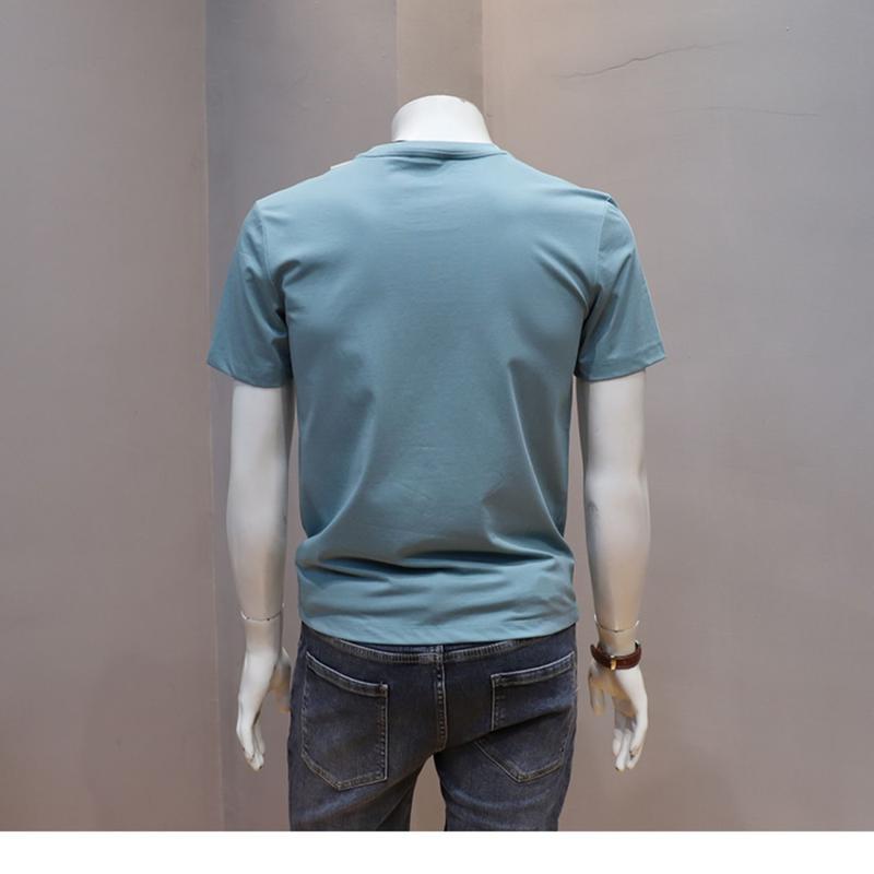 Product Introduction of Áo Thun Nam ngắn Tay In Chữ, Hàng Mới Về Mùa Hè, Phong Cách Trẻ Trung Hàn Quốc, Áo Tay Lửng Dáng Ôm, 2024 9