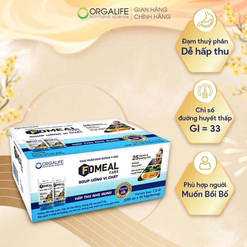 FOMEAL CARE - Thay thế bữa ăn dễ hấp thu tăng đề kháng - Thùng 30 Hộp x 250ml