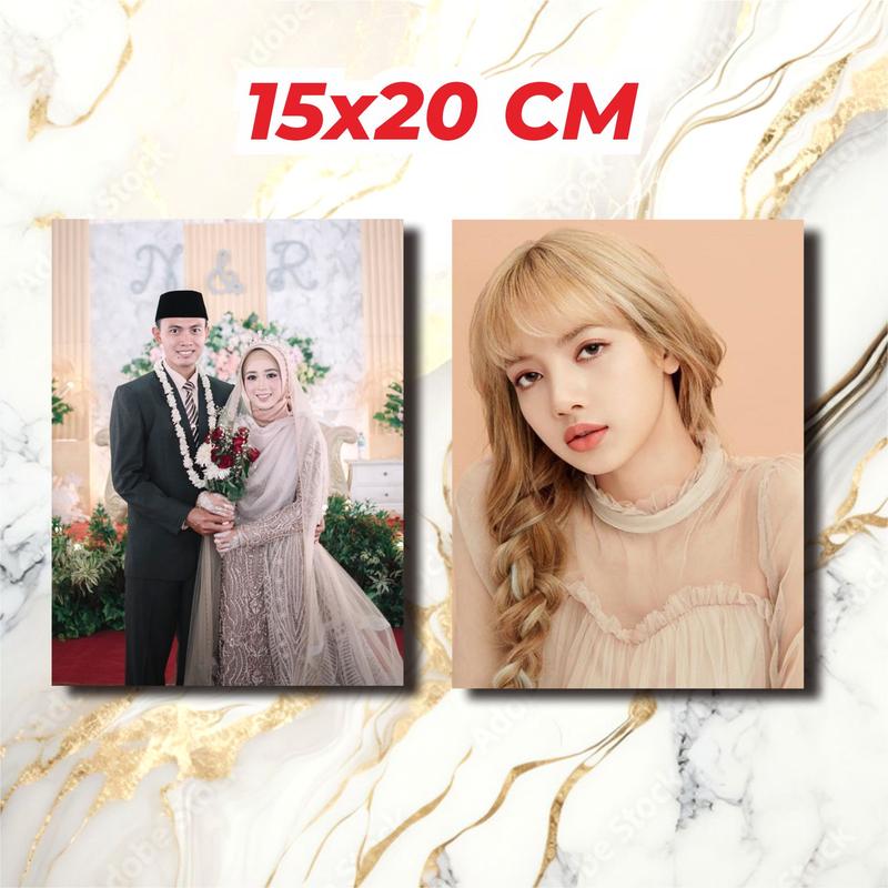 (8 PCS) CETAK FOTO  15X20 CM + PAPAN MDF PREMIUM Hadiah 2