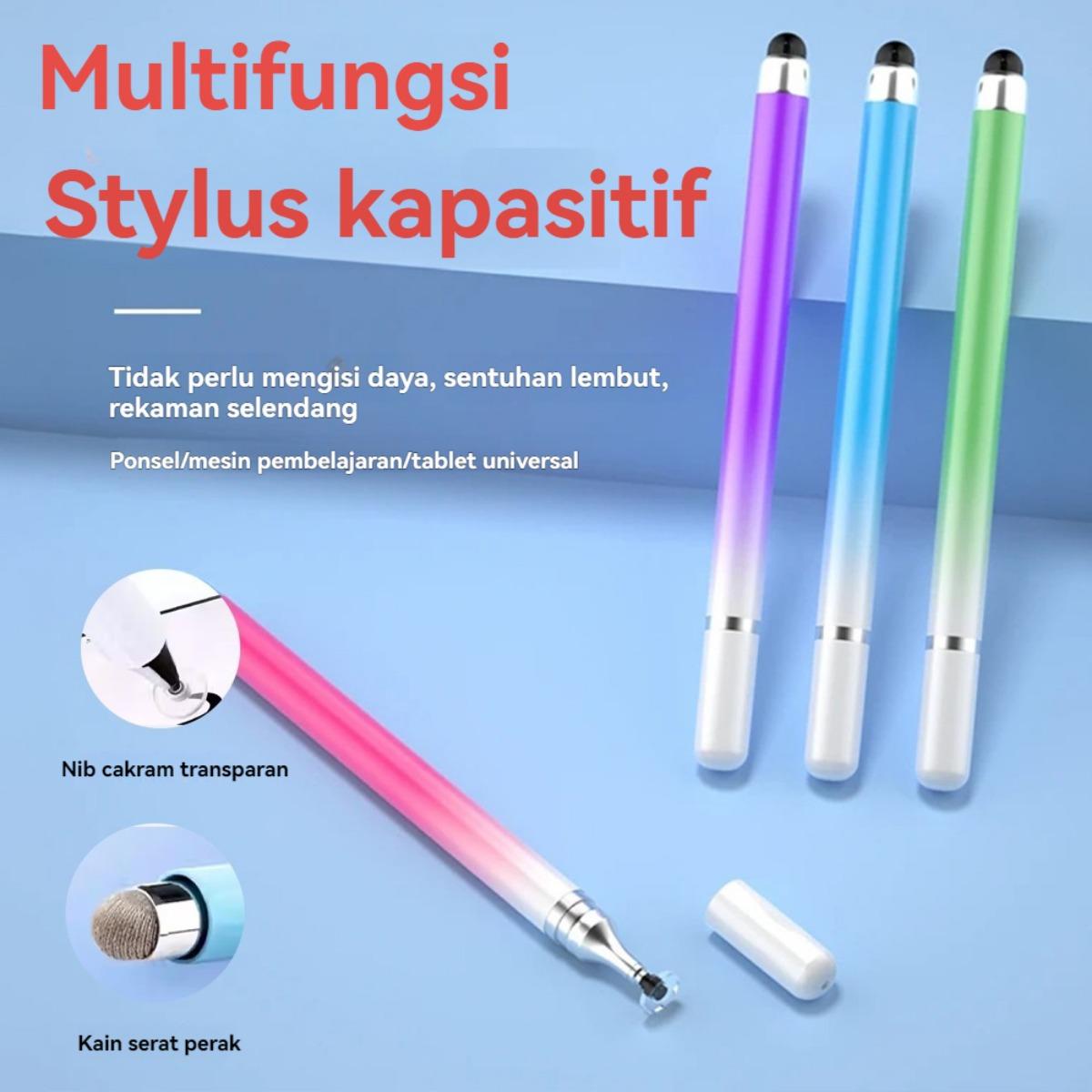 【2-in-1 Super Sensitif】Pena Stylus Silikon Universal: Responsif, Presisi, & Multi-Fungsi untuk Menggambar, Memotong, dan Memantulkan di Semua Tablet & Ponsel
