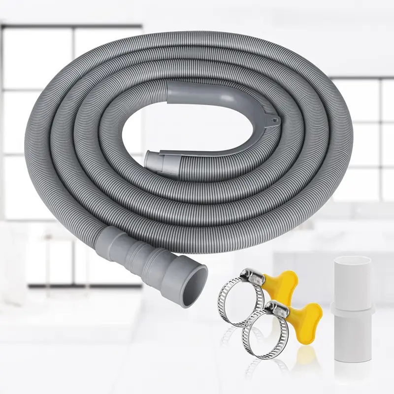 Bộ Mở Rộng Ống Thoát Nước, Thông Dụng, Cho Ống Máy Giặt, 3 mét, Bao Gồm Đầu Nối Ống Giá Đỡ Và Kẹp Ống Thoát Nước, Thích Hợp Cho Ống Thoát Nước 6