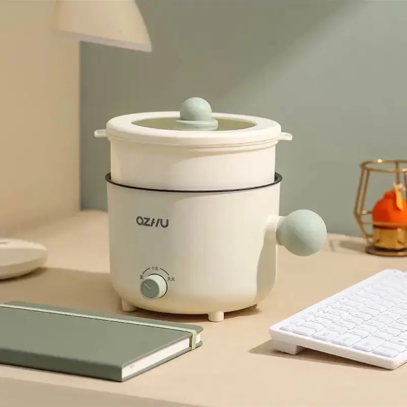 NỒI LẨU MINI ĐIỆN ĐA NĂNG KÈM HẤP, RÁN,CHIÊN kèm xửng hấp 0
