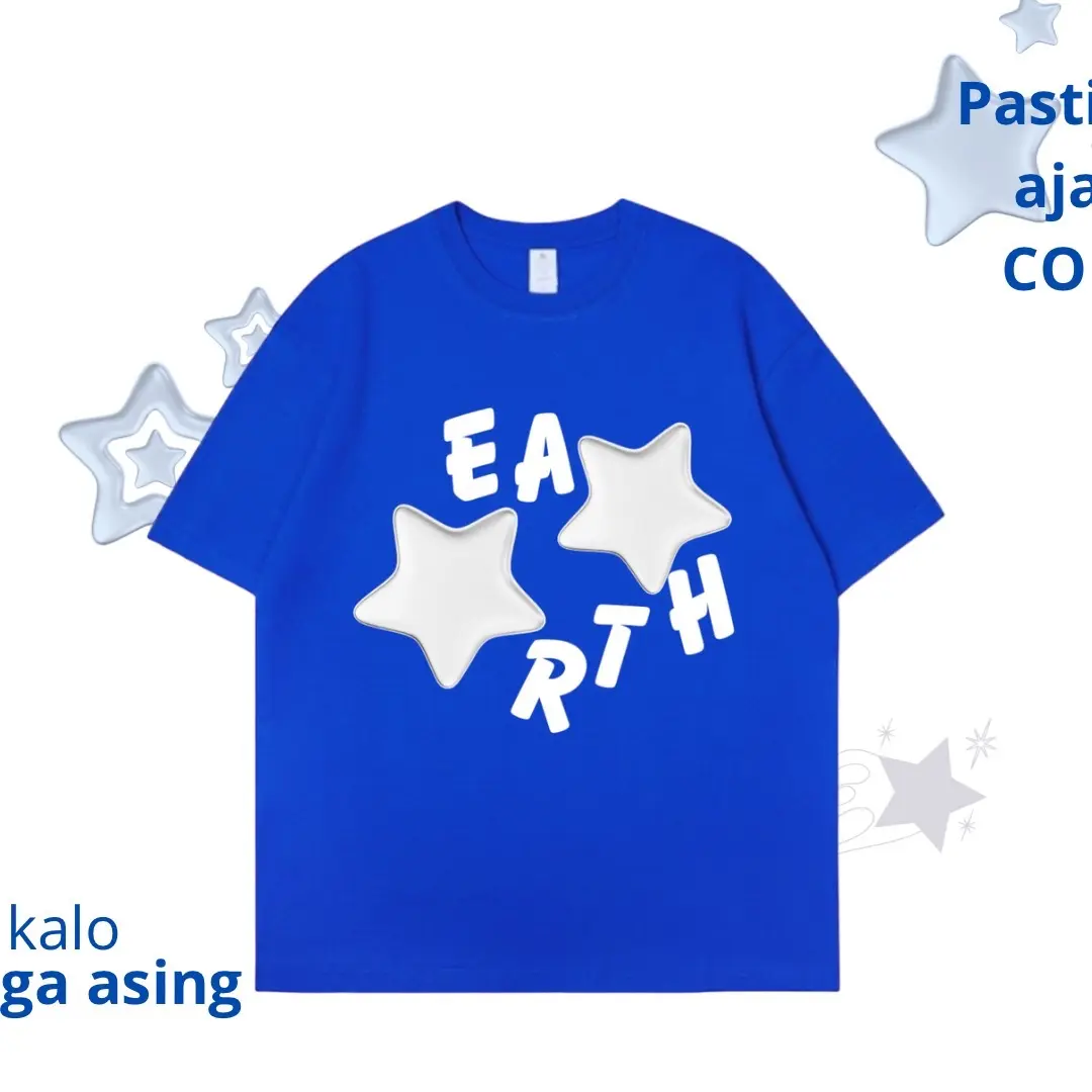 T-SHIRT COUPLE FALLING STAR BLUE LF