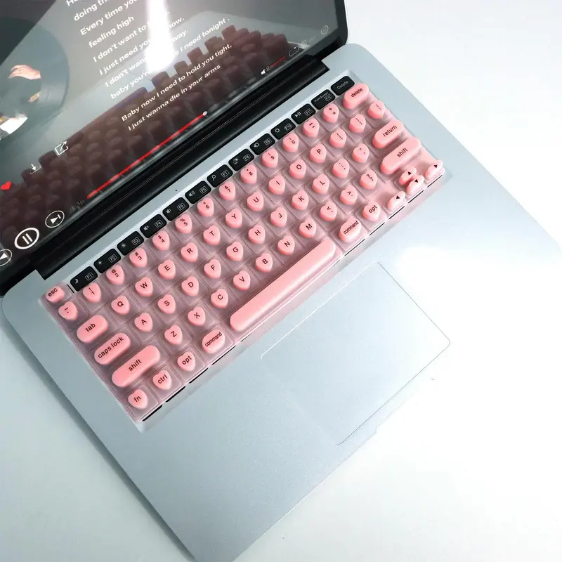 Silicone Keyboard Protector Cover for Long Nails, Portable Silicone Keyboard Cover for Laptop Computer, Easy Typing & Cleaning Keyboard Cover 5