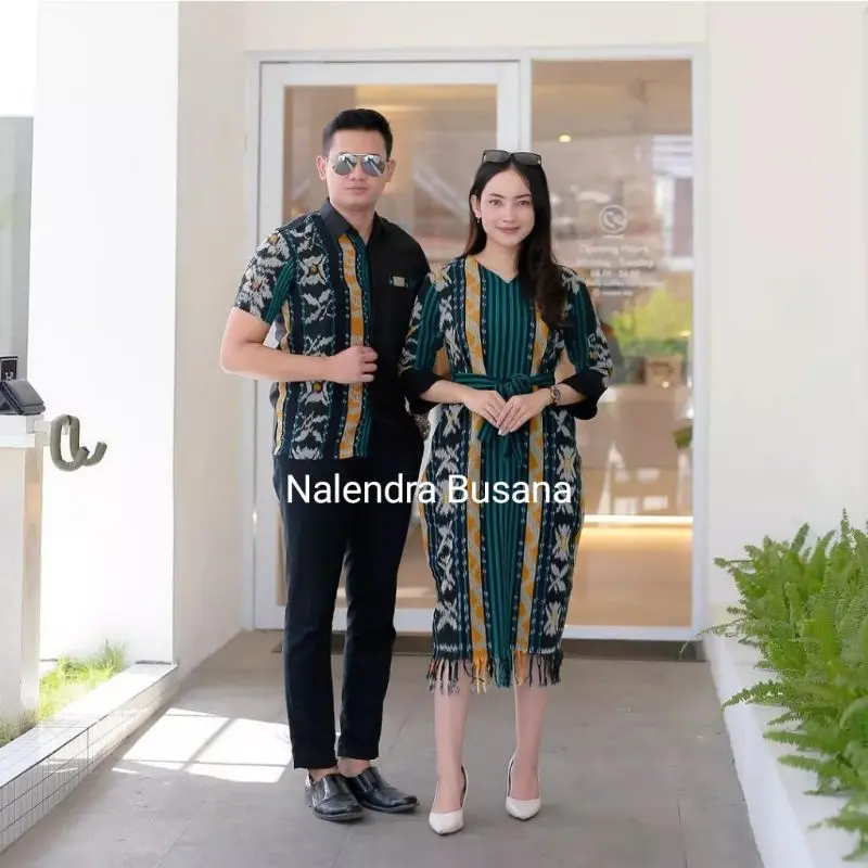 READY STOCK SET COUPLE BAJU TENUN DRESS TENUN TUNIK TENUN KEMEJA TENUN BAJU TENUN ETNIK BAJU PESTA BAJU KONDANGAN BAJU PREWEDDING Panjang Pendek Pasangan Keluarga Sarimbit Batik Wanita Custom Seragam Motif Songket