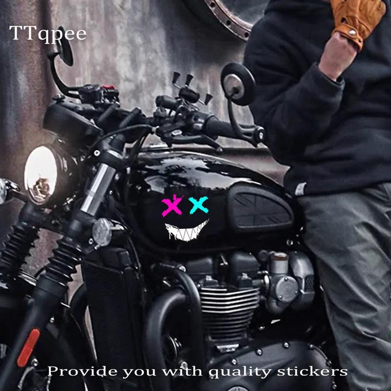 Product Introduction of Waterproof reflective stickers Jinx's crazy smiling face reflective patch helmet car sticker and motorcycle stickers 5