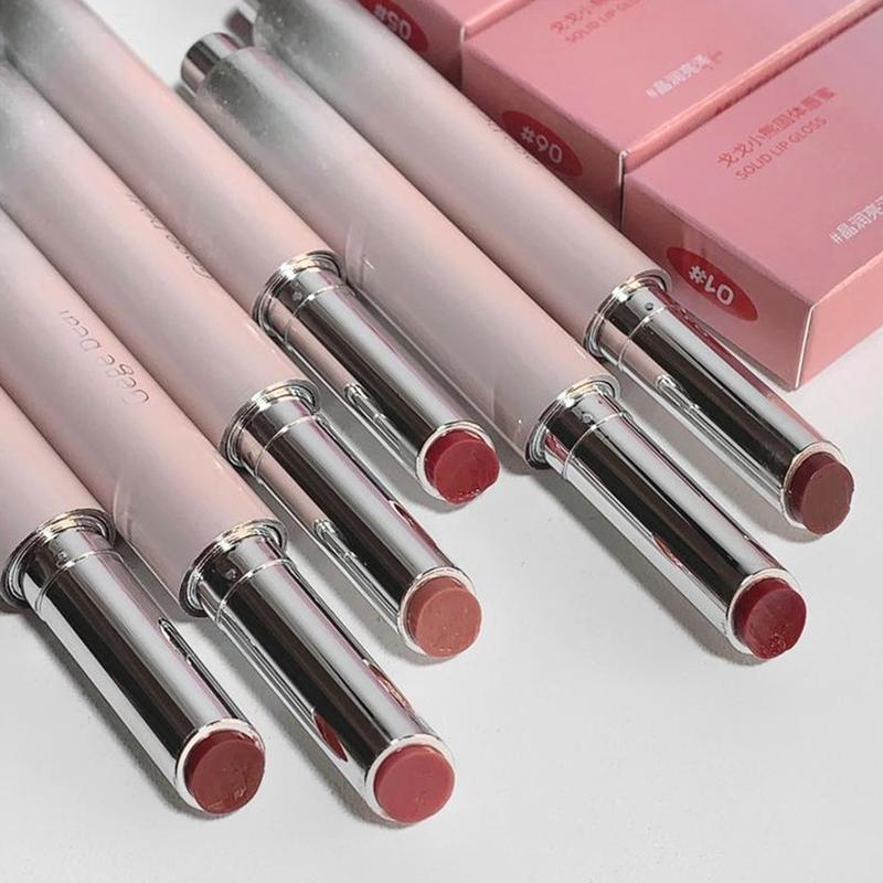 Gege Bear Jelly Solid Lip Gloss Cute Hydrating Mirror Red Brown Lipstick Clear Moisturizing Lips Tint Nature Nude Lip Makeup Cosmetics 2