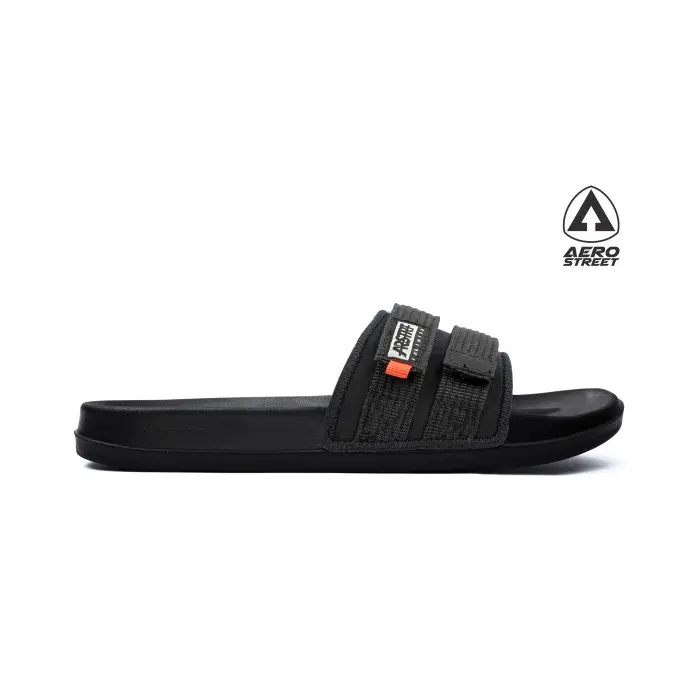 Aerostreet 39-44 Romeo Hitam Hitam - Sandal Selop Slip On B1AAA 4