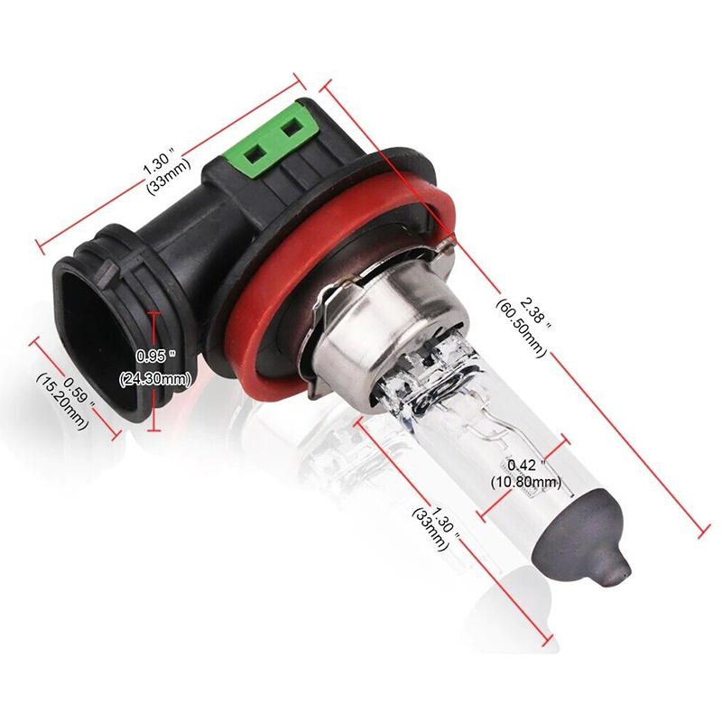 Bóng đèn Halogen, 1 cái, 55W, 12V, Kính thạch anh, Đèn sương mù ô tô, Bóng đèn đèn pha tự động, Đèn sương mù màu trắng, Lam 8