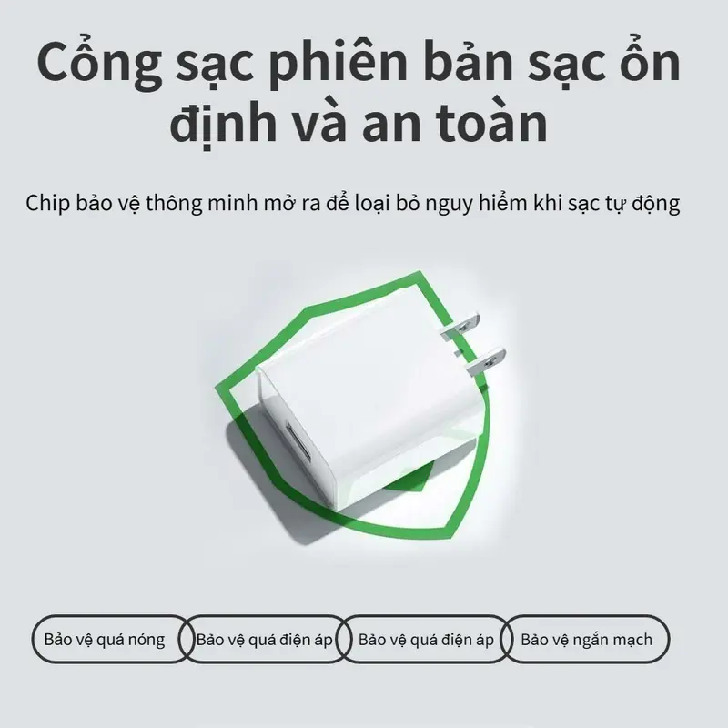 Củ sạc C81 sạc nhanh 2.1A 1 cổng sạc USB chất liệu PVC an toàn dành cho iPhone Samsung Huawei Xiaomi Oppo Phụ Kiện 2