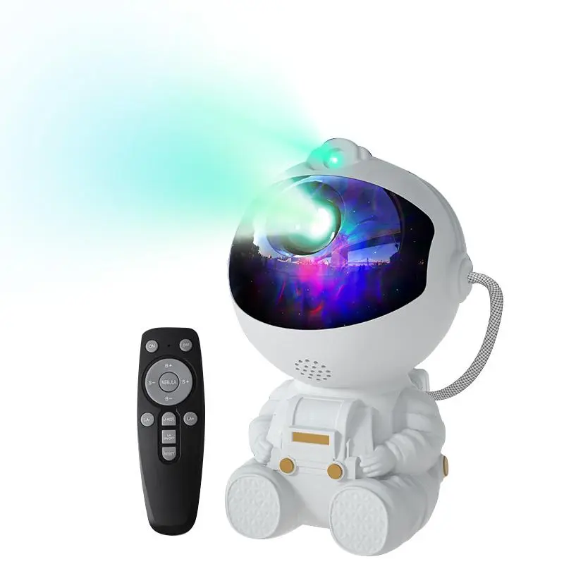 Astronaut Design Star Projector, USB Powered Night Light with Remote Control, Starry Nebula Ceiling LED Lamp for Bedroom, Creative Room Decor