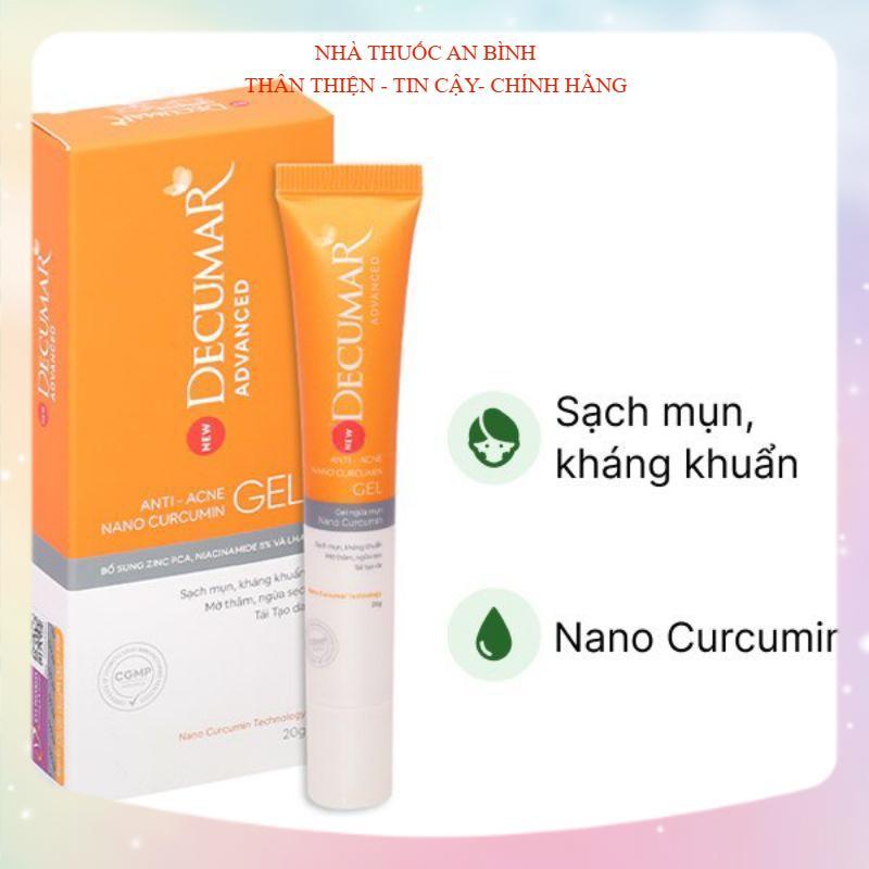 Gel ngừa mụn DECUMAR 20 g Giảm Mụn Cho Da Mụn Giảm Thâm