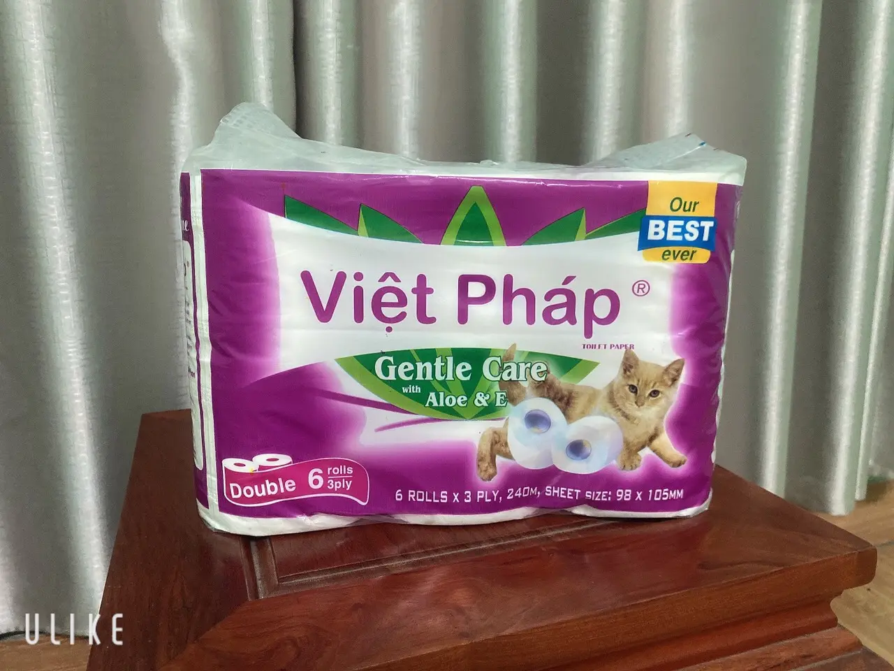 Giấy vệ sinh Việt Pháp,mềm dai,100% từ bột giấy nguyên chất,an toàn cho người sử dụng,không chất tạo màu