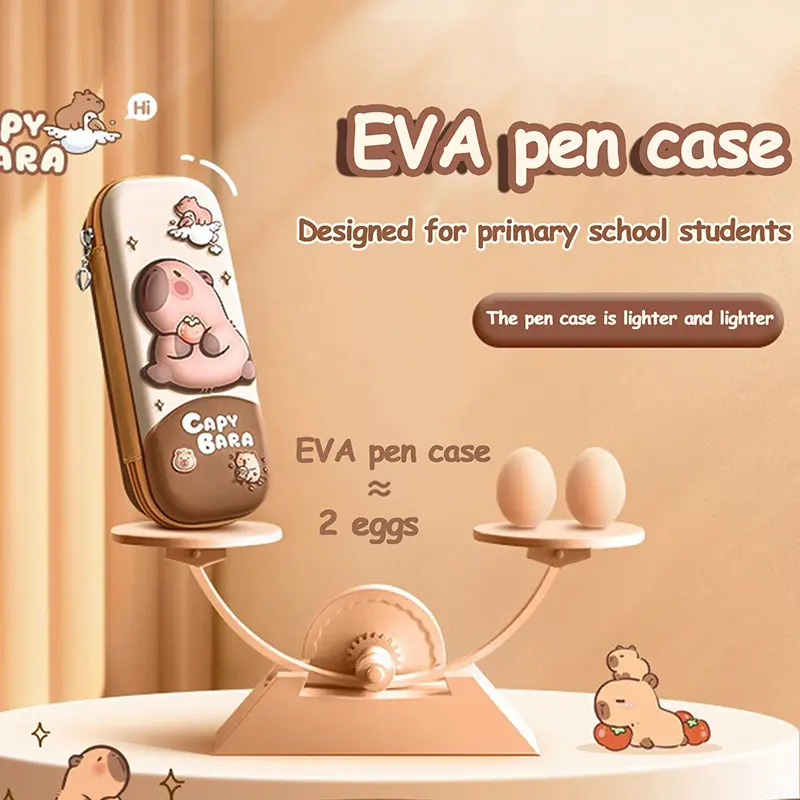 Hộp Đựng Bút Chì Capybara, Thiết Kế 3D Dễ Thương, Chống Rơi, Không Thấm Nước, Thích Hợp Cho Học Sinh, Đồ Dùng Học Tập, Hộp Lưu Trữ, Cứng, Túi Đựng Bút Giải Tỏa Căng Thẳng 6