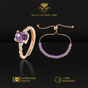 OS2-D201 Set Cincin & Gelang Wanita Cranberry Jewelry Premium Lapis Emas 18k Anti Luntur Anti Berubah Warna Garansi 1 Tahun Resmi Size Adjustable Kualitas Grade Terbaru Aksesoris Perhiasan COD