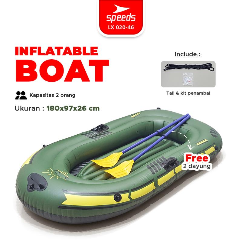 SPEEDS Perahu Karet Tiup Mancing Kayak + Dayung Rafting Spor - Shop ...