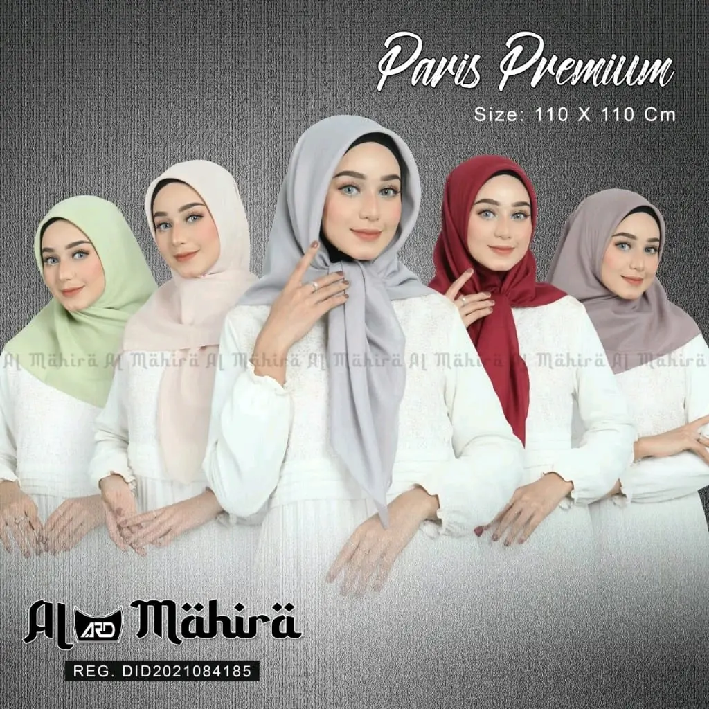 PAKET 12PCS PARIS VOAL PREMIUM Katun Jilbab Muslim Lembut Nyaman Kerudung Square Segi Empat