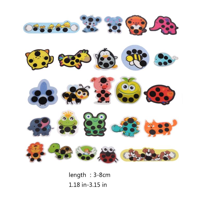 Product Introduction of 5PCS Convenient Plastic Color-changing Body Temperature Sticker Forehead Temperature Measuring Sticker for Children 0