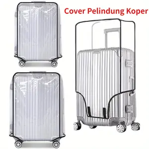 Luggage Cover Transparant Cover Pelindung Koper Transparan ukuran 18, 20, 22, 24, dan 28 INCH