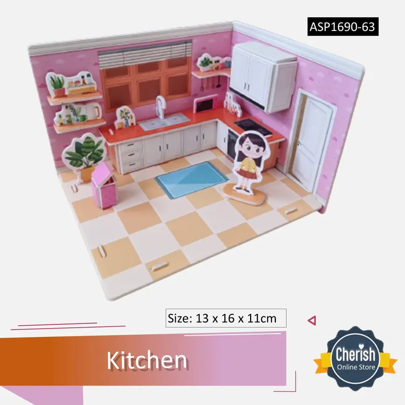 Puzzle 3D Anak MINI BABY ROOM SERIES 3
