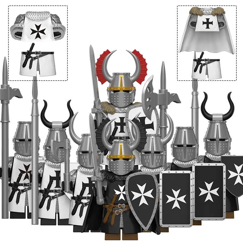 Khối Lắp Ráp, Ngựa Chiến Trung Cổ Hiệp Sĩ Teutonic, Hiệp Sĩ Thần Bí Và Chiến Binh Spartacus, Mô Hình Hành Động Mini Cổ Đại Đồ Chơi Xây Dựng Cho Trẻ Em, DT8901 G0128 G0133 GH0261 GH0262 X0164 X0316 X0320 X0348 1