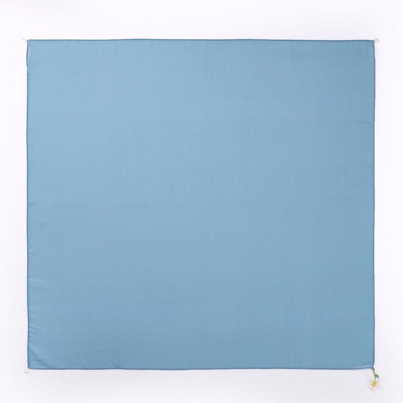 Product Introduction of Crystal flower pearl scarf | 90cm chiffon square | Hui sweet headscarf | Malaysian Internet red with | light luxury everything selendang  bahu sulam  shawl sahara  shawl selendang 2