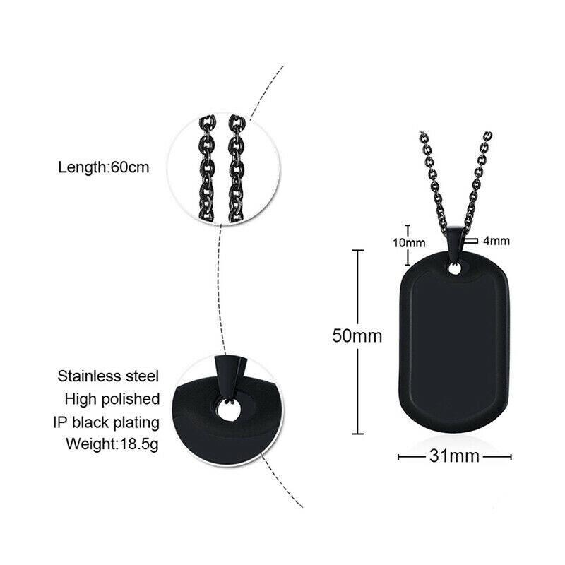 Product Introduction of Thẻ Tên ID Khắc Cá Nhân Tùy Chỉnh, Thẻ Giảm Thanh Silicon, Vòng Cổ Nam, Mặt Dây Chuyền, Thích Hợp Làm Quà Tặng Bố Và Con Trai, Miễn Phí 34
