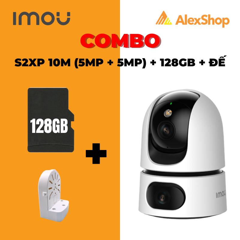[COMBO-10M] Camera Wifi Imou 2 Mắt Ranger Dual S2XP (10M) + Thẻ 128GB + Đế Chữ L Khoen Đồng - Camera Trong Nhà