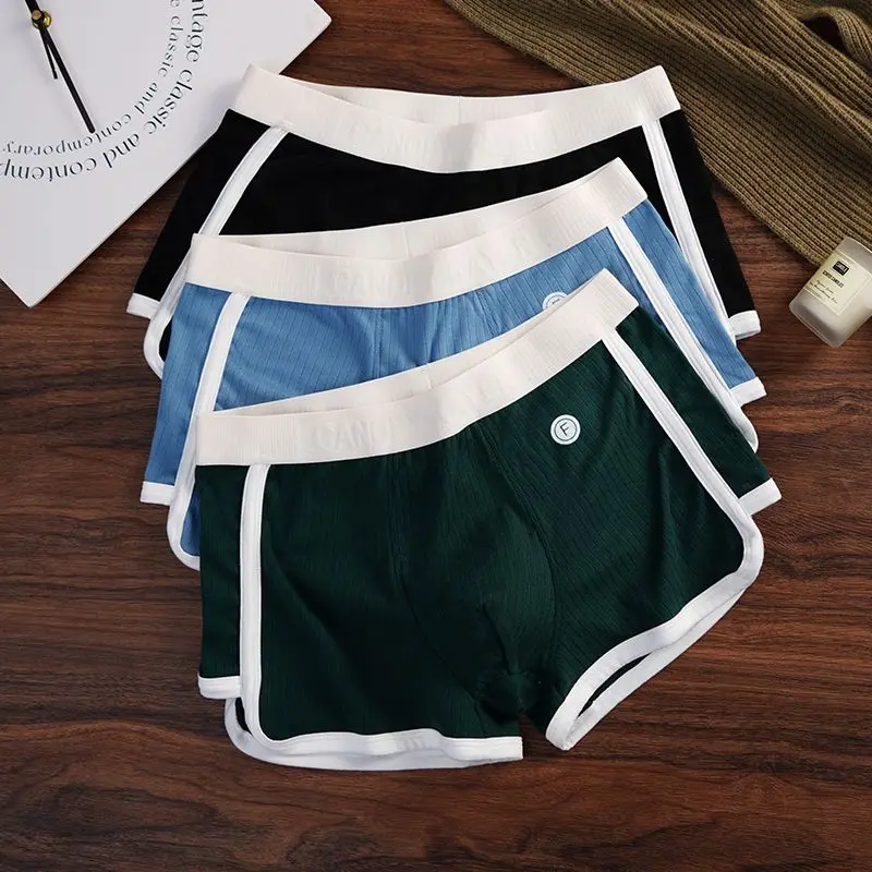 Đồ Lót Nam, Hàng Mới Về 2024, Boxer Đùi Cao Cấp, Sọc, Thoáng Khí, Kháng Khuẩn, Cỡ Lớn, Thích Hợp Cho Học Sinh Và Thanh Niên, Quần Đùi
