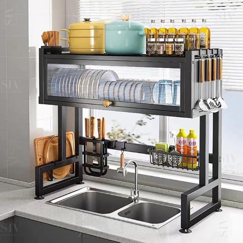 trạn úp bát có nắp đậy thông minh đa năng chiều cao 80cm, rộng 95cm Kitchen hộp  đựng Lắp Ráp 1