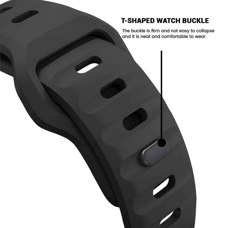 Soft Silicone Sport Strap Wristband, 1 Count Waterproof Replacement Watchband, Watch Strap for Apple Watch 3