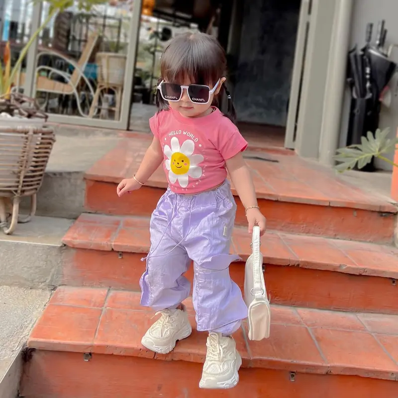 LITTLEARUMA celana cargo anak | cargo pants | celana panjang anak | bawahan anak unisex | celana panjang cargo anak laki laki dan perempuan 1-8 tahun 4