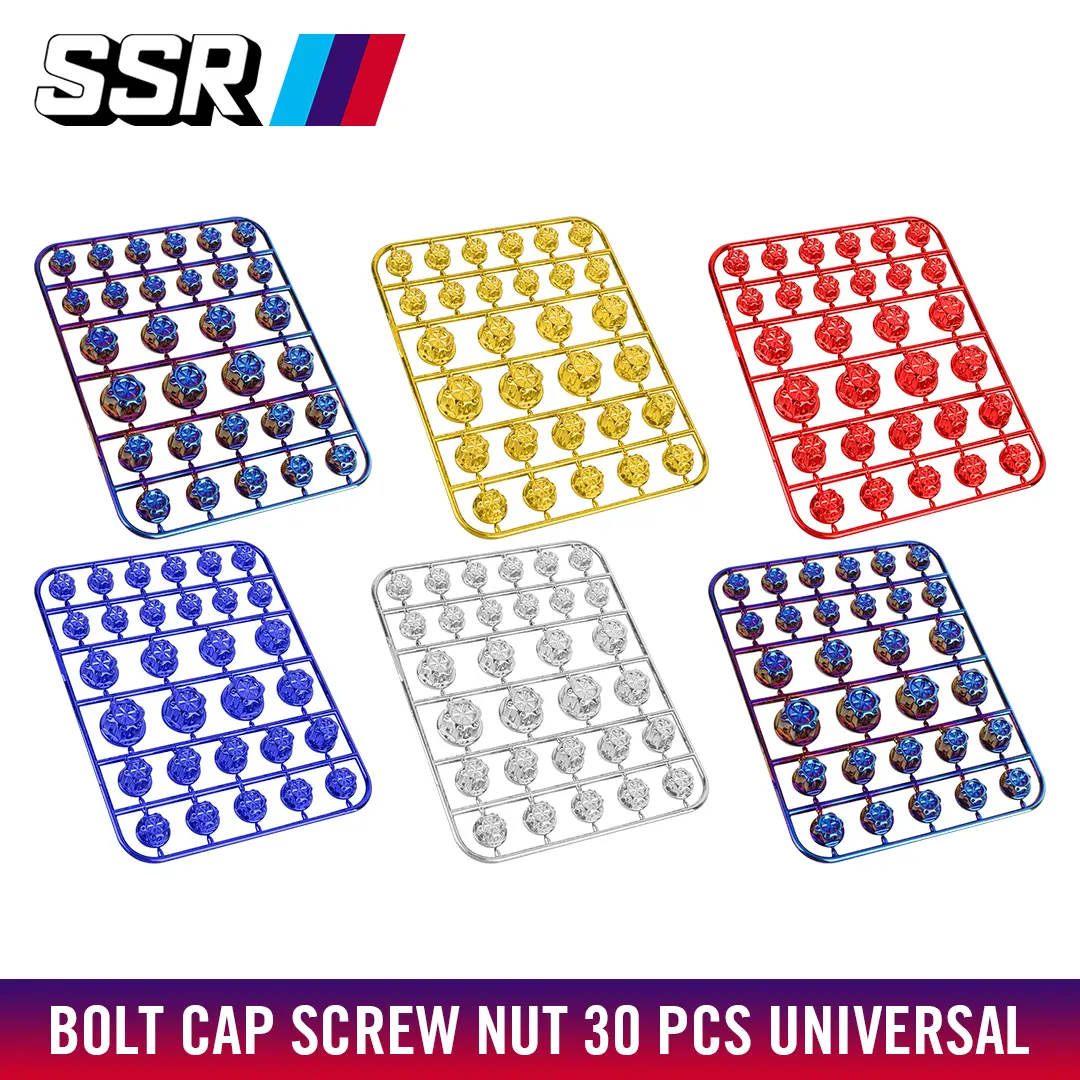 Bolt Cap Screw Nut 30pcs Universal Made in Thailand Flower Type (M6 + M8 + M10)