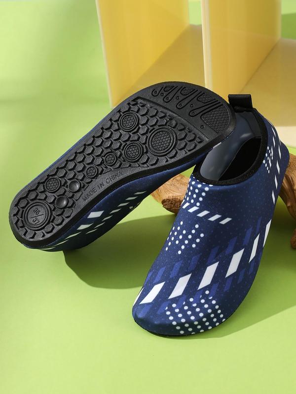 Men's Letter/Striped/Geometric Pattern Slip on Beach Shoes, Non-slip Breathable Comfortable Sports Shoes, 2024 Summer Water Shoes Aqua Shoes, 2024 Summer Water Shoes Aqua Shoes, Beach Shoes for Men 7