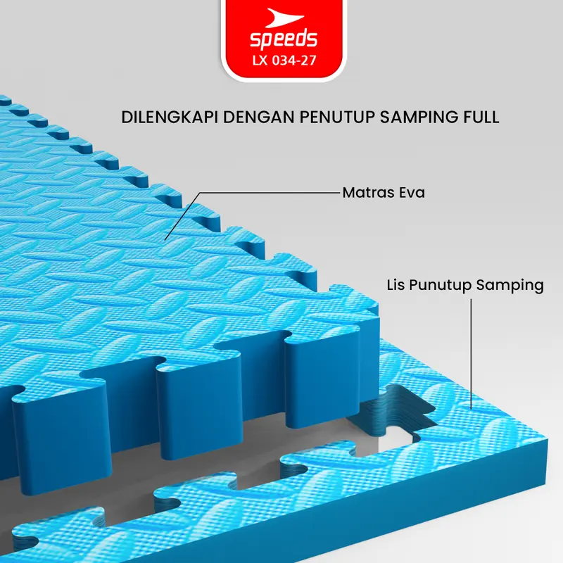 SPEEDS Matras Takewondo Tebal Bela Diri Eva Puzzle Karate Mat 5cm Muaythai Karate Matras Evamat Bela 034-29 6