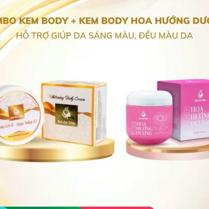 KEM BODY Ủ TRẮNG BÍCH CAO - KEM BODY HOA HƯỚNG DƯƠNG- hỗ trợ đẹp da body